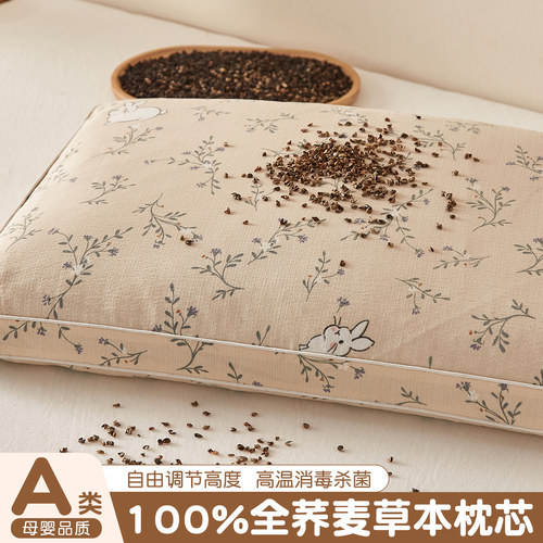 护颈专用枕芯全荞麦壳枕助睡眠