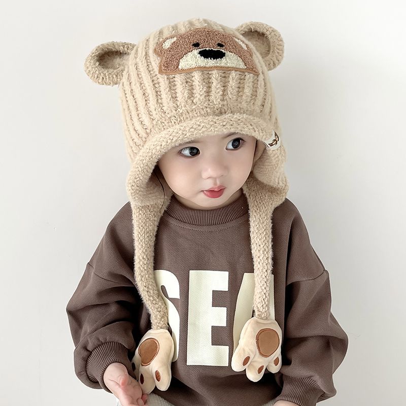 儿童帽子秋冬季新款卡通加厚针织