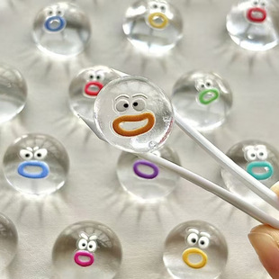 迷你表情包捏捏卡通小团子奶油感烂泥手感硅胶小鼻嘎透明捏捏解压