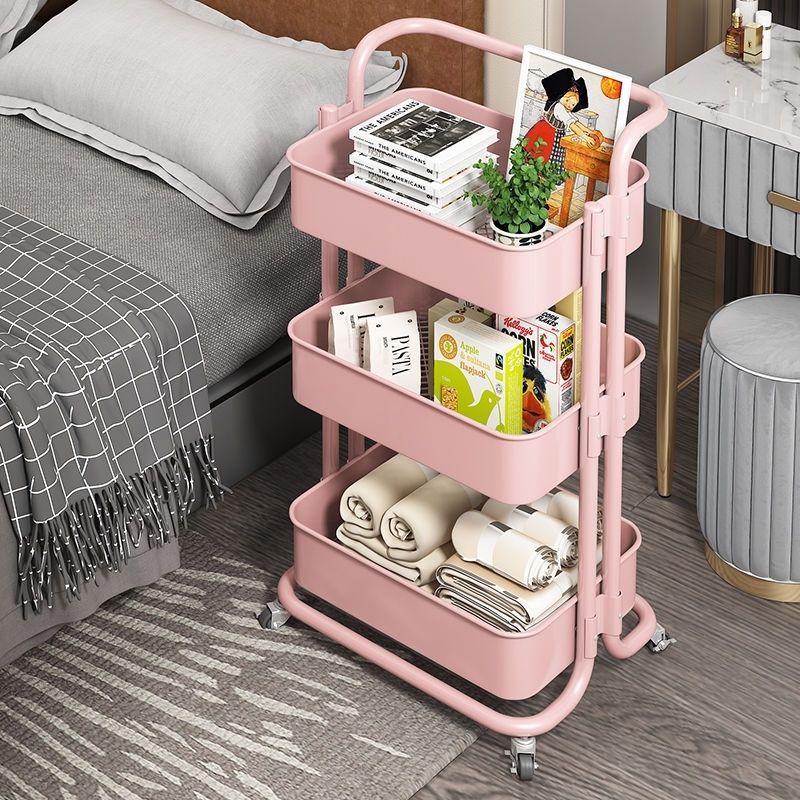 加厚小推车置物架移动落地多层