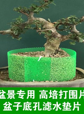 盆景加高围圈挡土控根器高培土打围花盆垫片园艺工具花盆底孔垫网