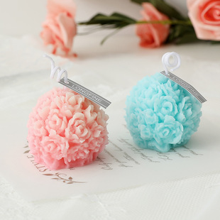 日本品质玫瑰花球香薰蜡烛家用婚庆结婚喜庆蜡烛生日伴手礼家居摆