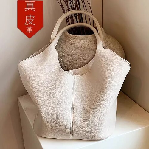 2025新款潮真皮大容量水桶包