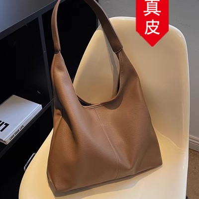 香港代购真皮2024新款潮时尚腋下子母单肩包上班通勤托特水桶包女