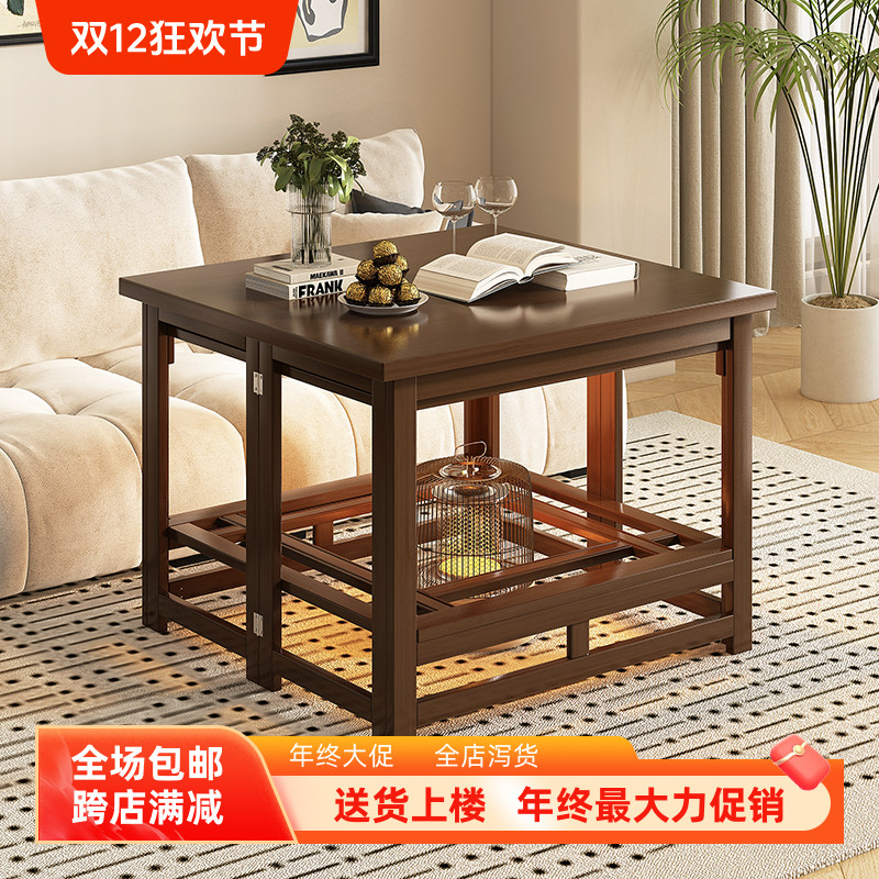 烤火桌子家用全竹耐用取暖桌家具正方形长方形多功能四方烤火架子