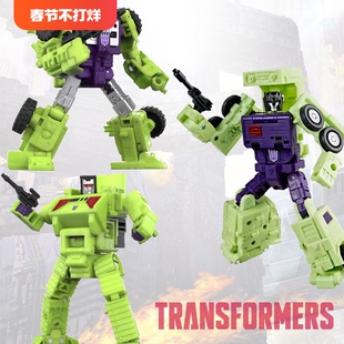 孩之宝变形金刚工作室大力神组合铲土机搅拌机加强级推土机清扫机