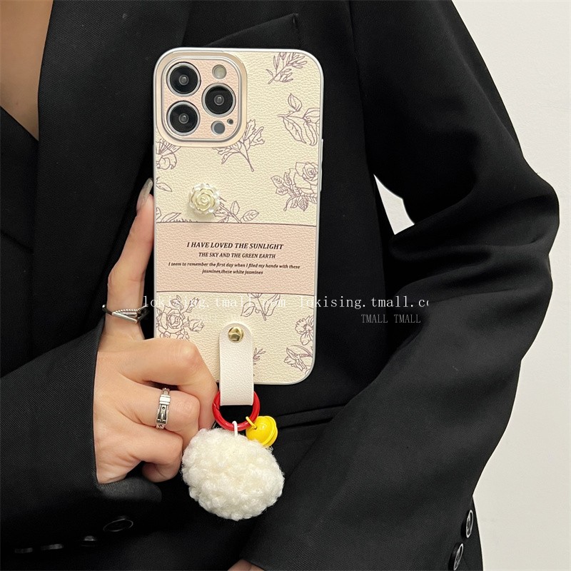 新款素描玫瑰适用苹果14ProMax手机壳iPhone14pro山茶花15promax高级感13promax新款11女15秋冬12Pro皮质女款