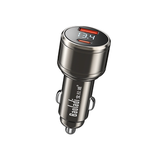 宝拉迪120W闪充车载充电器适用VIVOIQOO一加OPPO华为荣耀超级快充