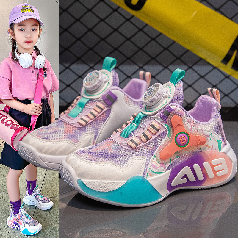 女童鞋子春秋款2024新款儿童运动秋鞋专业训练篮球鞋秋天炸街女孩