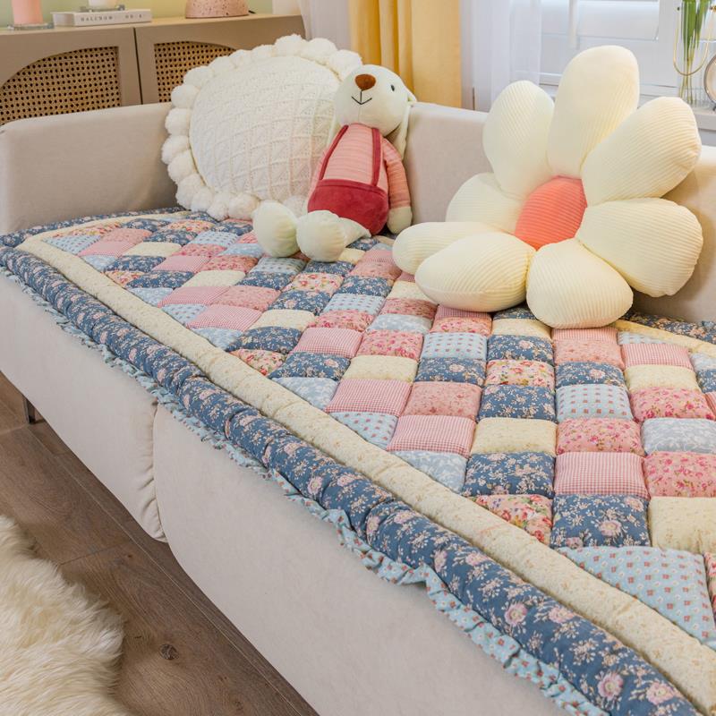 外贸韩式拼接馒头垫沙发垫四季通用飘窗垫窗台垫加厚实木客厅坐垫