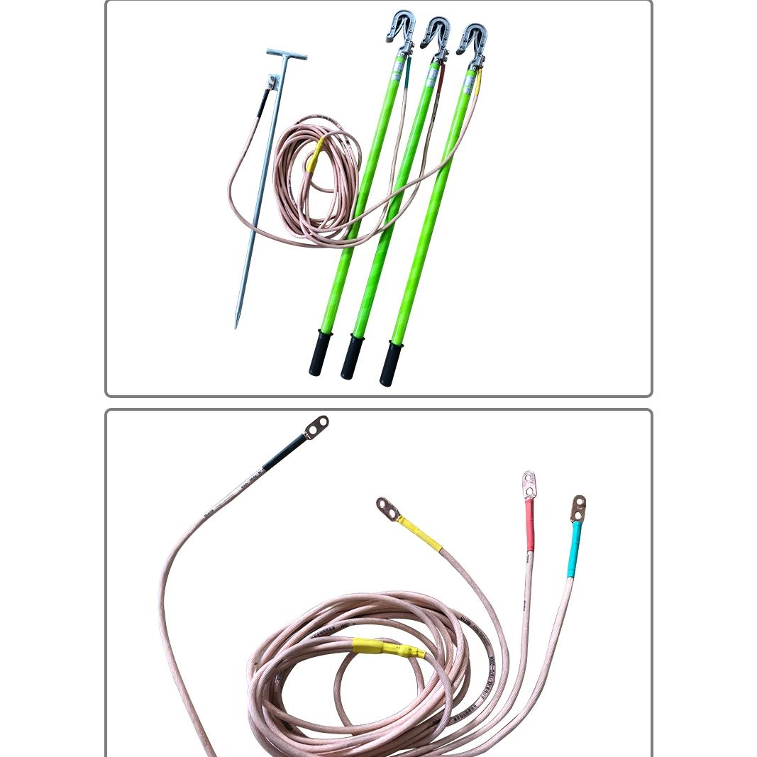400V10KV高压接地线35kv软铜线短路接地25平方低压双舌设备接地棒