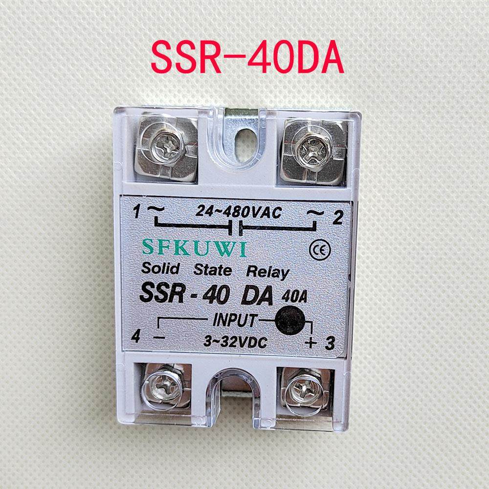 SFKUWI单相固态继电器SSR-40DA 40A固态继电器 input3-32VDC单相