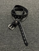 afaa黑色镂空十字压花复古皮带简约优雅质感腰带cleanfit穿搭配饰