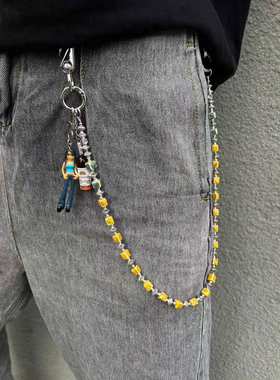 afaaa原创插兜女孩方珠红酒瓶裤链腰间挂饰潮流穿搭钥匙扣配饰ins