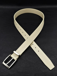 afaa福利款 牛皮腰带简约优雅高级感米白皮带cleanfit kenijima同款