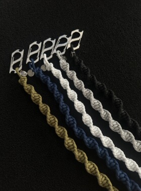 afaa原创手作螺纹编织绳裤链简约中古穿搭配饰斜跨包带日系ro风格