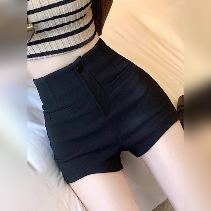 潮牌西装短裤女士2026春秋新款外穿弹力直筒裤小个子高腰a字热裤