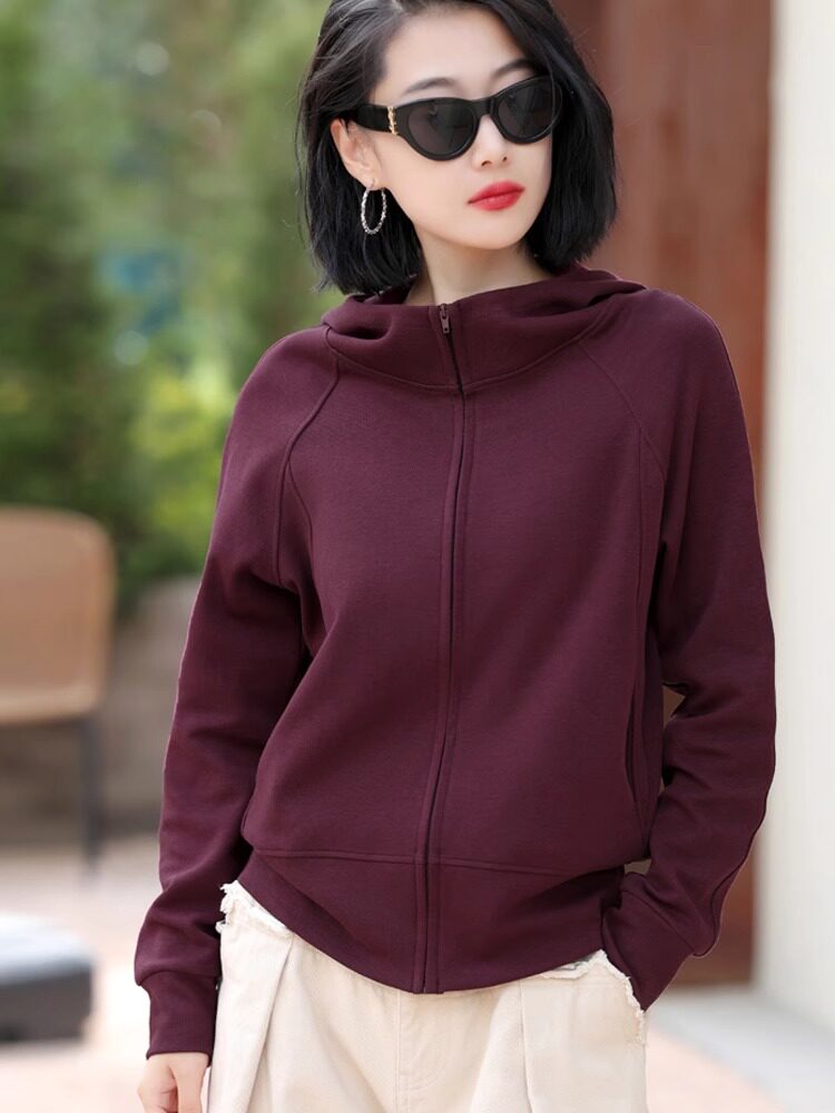 潮牌连帽卫衣女春秋季休闲大码胖MM长袖开衫韩版时尚百搭显瘦外套