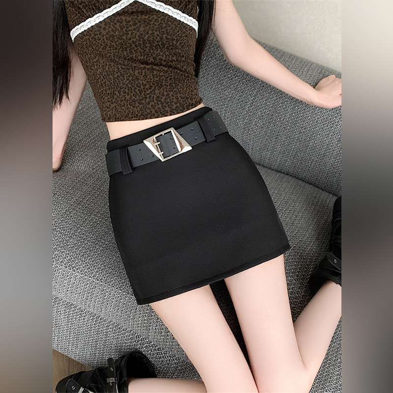 潮牌西装半身裙女2026春秋新款高腰显瘦a字裙子弹力辣妹包臀短裙