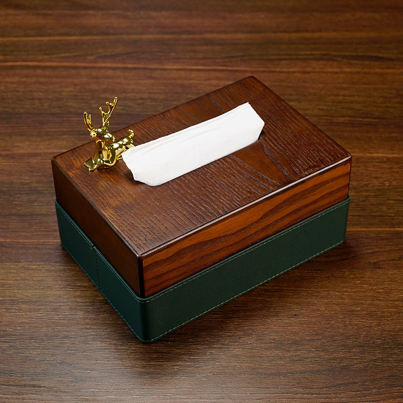纸巾盒新中式现代轻奢高档客厅家用餐桌茶几木质抽纸巾盒logo定制,收纳整理,纸巾盒,淘宝优惠券,粉丝福利购,淘宝优惠卷