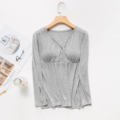2023产后哺衣秋冬哺乳期睡衣春秋款孕妇衣服秋装上衣孕期专用喂奶
