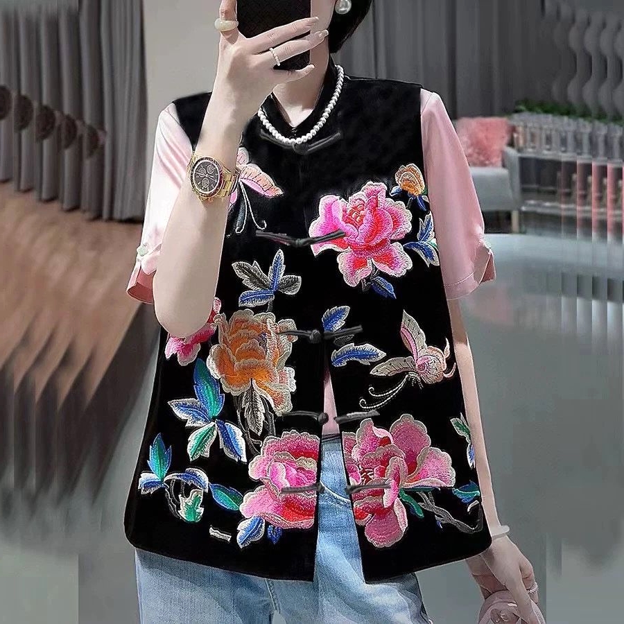 官方推荐优质马甲刺绣国风