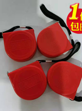 高清卷尺z带吊绳家用软尺红色外壳2米迷你便携卷尺子