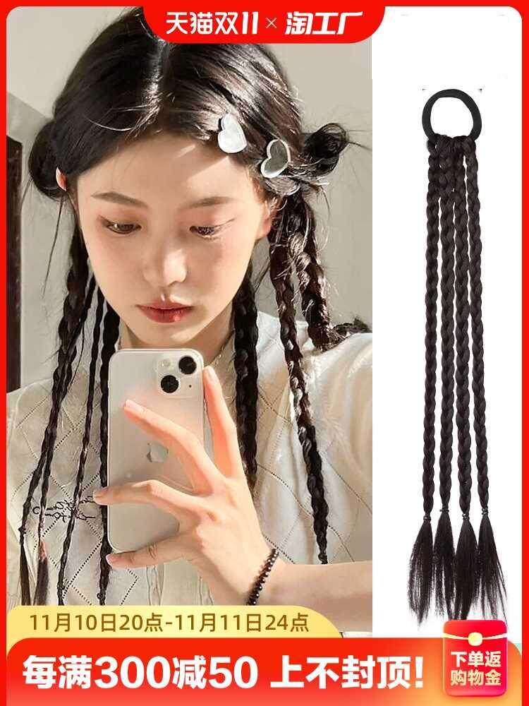 假发女高马尾辫子甜酷女孩编发自然麻花长辫拳击辫网红鱼骨辫头发