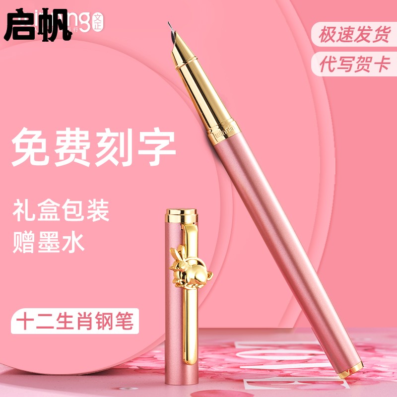 文正生肖暗尖钢笔学生专用儿童正姿练字男女生生日礼物礼盒小学生三四年级成人高档商务练字办公刻字定制送礼