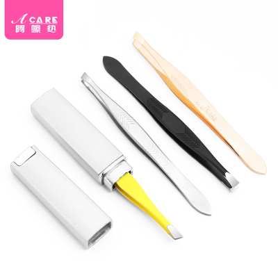 J2眉夹E2Bpq801-修眉小镊子女士男士拔胡子夹斜口便携修眉形工