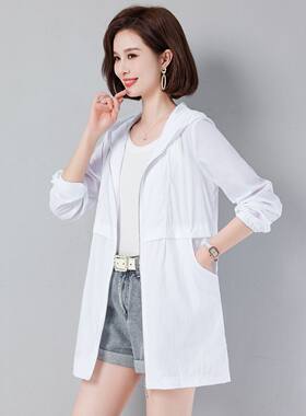 中长款防晒服女外套薄款2