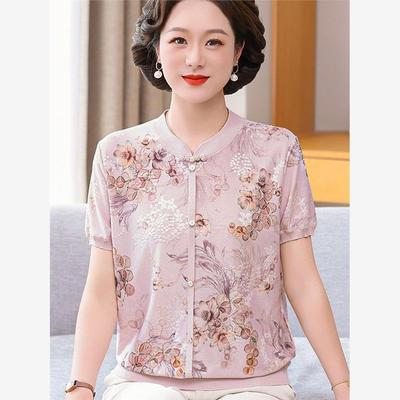 妈妈夏装2025新款短袖冰