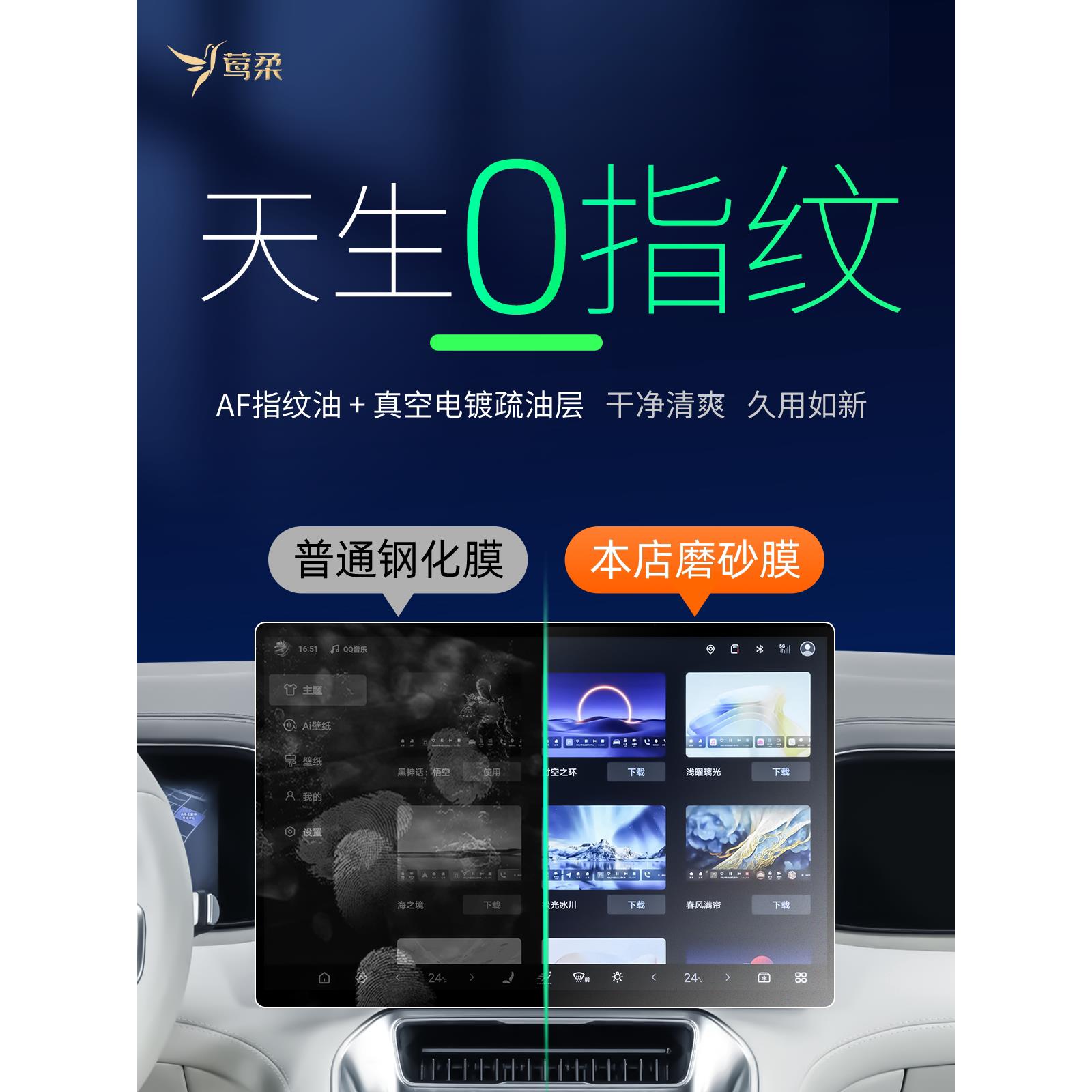 适用于腾势N8L屏幕钢化膜中控贴膜汽车内饰用品配件改装车上车载