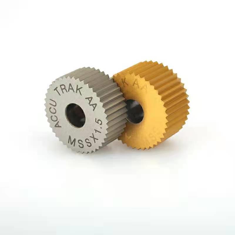 Accu进口高硬度直纹不锈钢铝滚花刀P0.3 0.5 0.6 0.8目压花轮