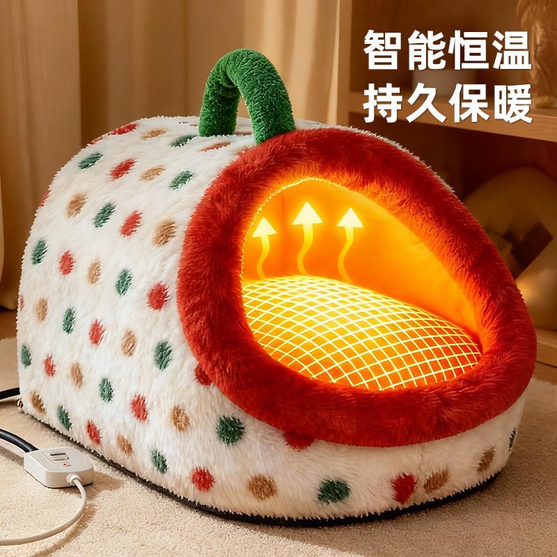 宠物电热毯冬季保暖猫咪加热垫半封闭式加热猫窝冬加厚狗狗电热毯