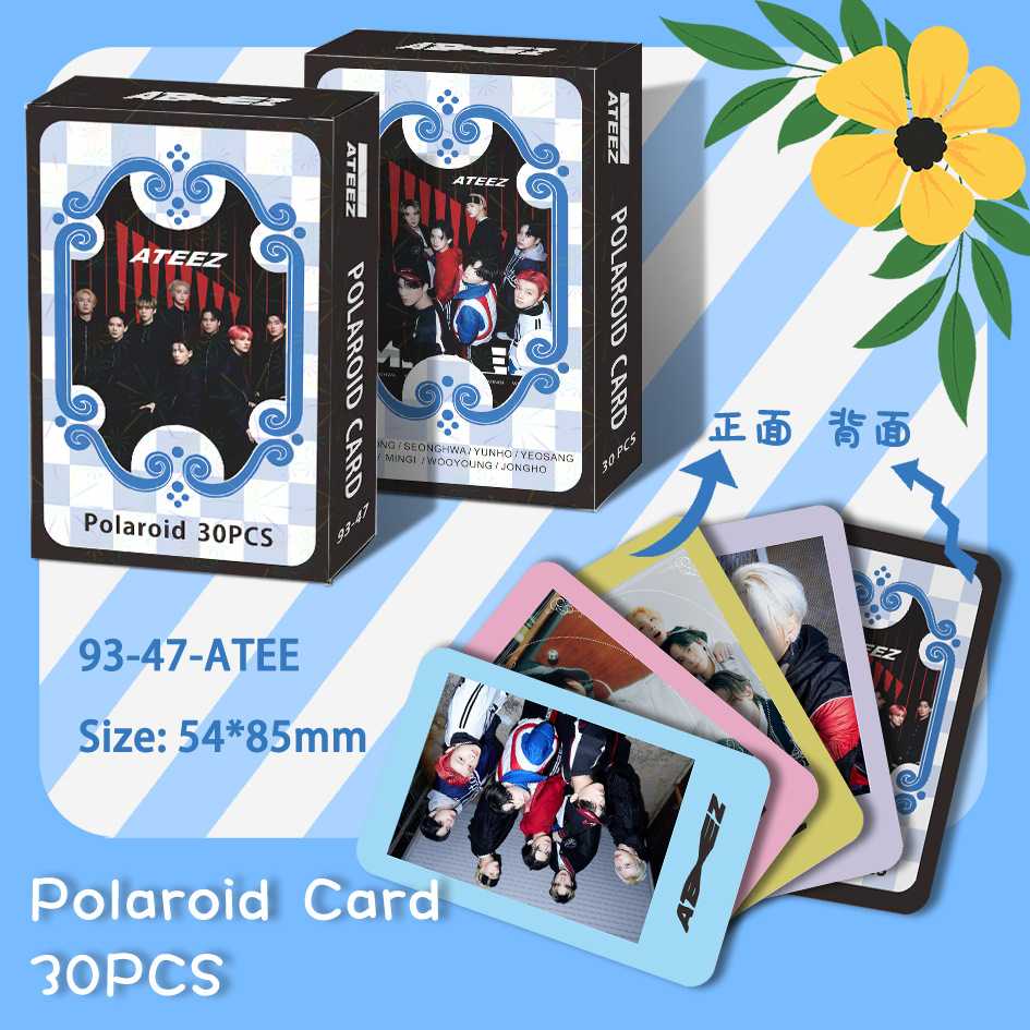 ATEEZ专辑周边小卡片双面LOMO卡高清画质拍立得照片卡室内装饰卡