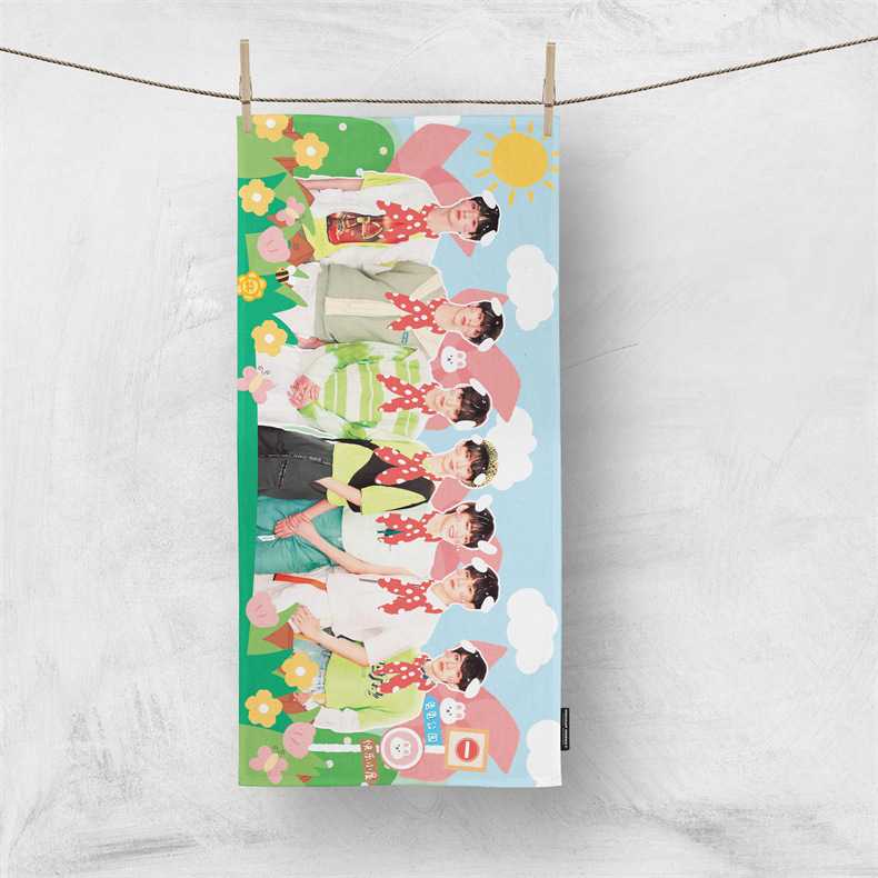 时代少年团应援毛巾 OPP袋装 超细纤维材料 明星周边横幅手幅面巾