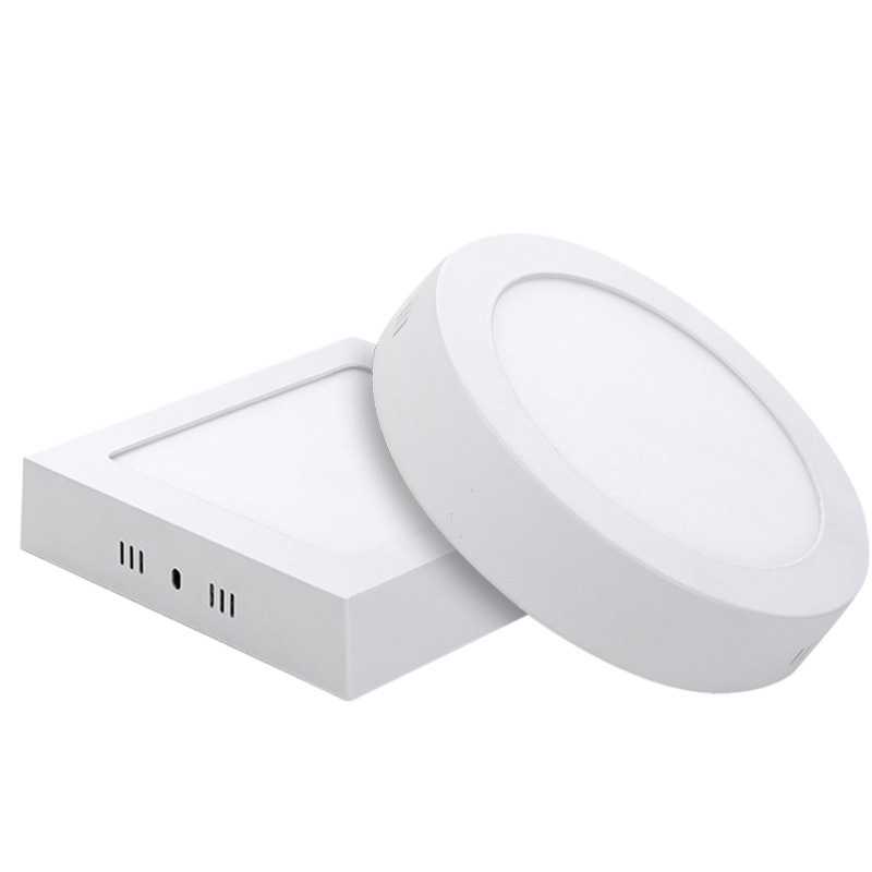 超薄圆形明装led筒灯6w12w18w24w方形面板灯过道走廊阳台吸顶式灯