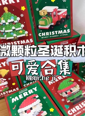 可爱圣诞节送闺蜜情侣节日氛拼装mini拼插立体积木DD