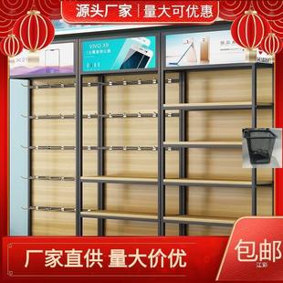 手机配件柜展示架超市便利店零食小食品可拆卸挂钩饰品带灯箱货架