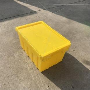 带滑轮运输周转箱 带锁带盖收纳防偷塑料箱周转筐 可带轱辘中转箱