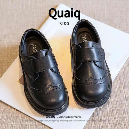 男童皮鞋黑色儿童演出鞋学生童鞋