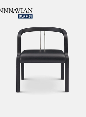 芬纳维亚传承 意式极简真皮餐椅 Waverly瓦弗利 设计师高级扶手椅
