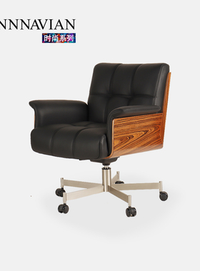 芬纳维亚ART 轻奢可升降书房办公椅 Calliope 家用旋转真皮电脑椅
