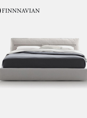 芬纳维亚传承 现代简约小户主卧双人床 Jacque杰奎 进口真皮婚床