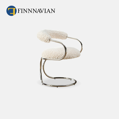 芬纳维亚ART 现代轻奢艺术咖啡椅子 Alma 意式设计师家用布艺餐椅