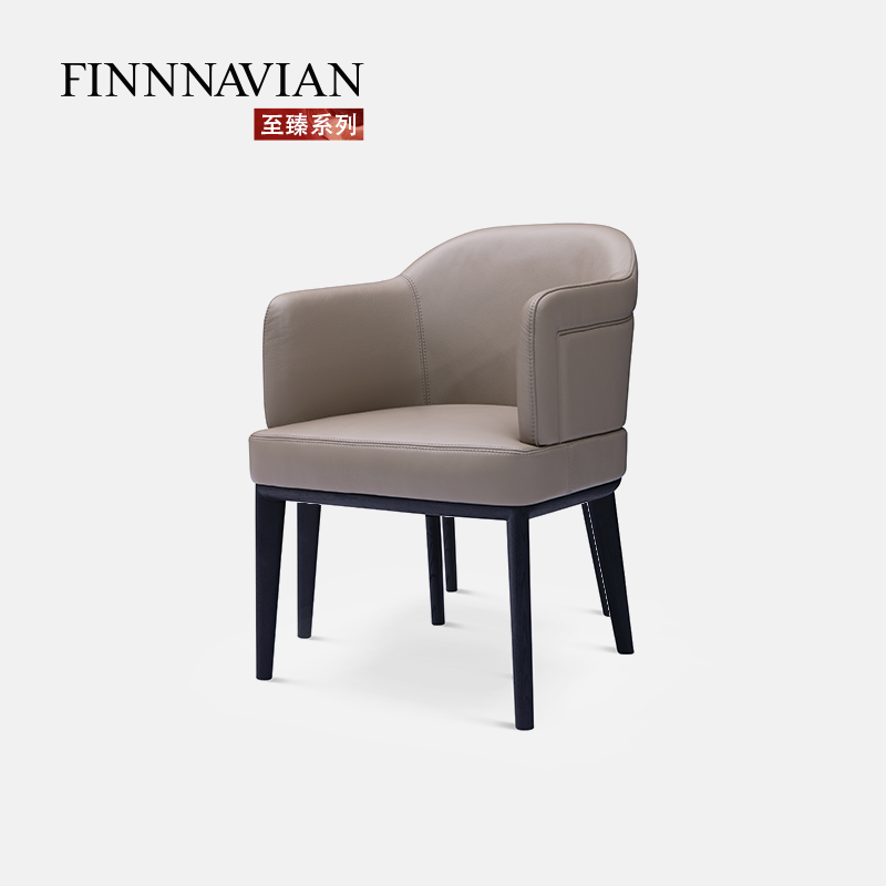 【天猫奢品】意式轻奢真皮餐椅