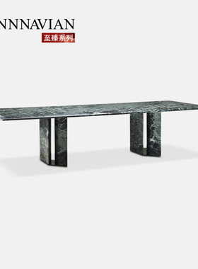 【至臻系列】芬纳维亚 Adym阿德姆 极简大理石长餐桌 别墅大平层