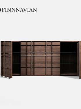 芬纳维亚传承 意式胡桃木储物柜简约 Kilt 设计师玄关餐边茶水柜