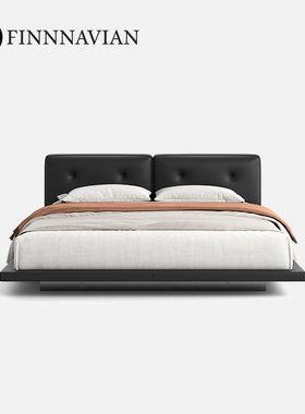 芬纳维亚传承 意大利简约悬浮全皮床Dylan迪伦 现代主卧双人布艺
